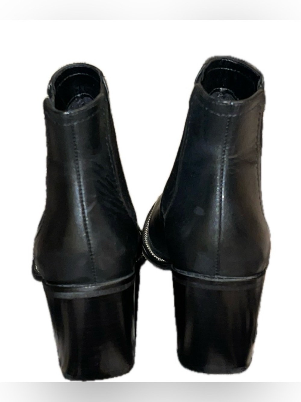 Vince Camuto Black Leather Chelsea Booties - Picture 3 of 5